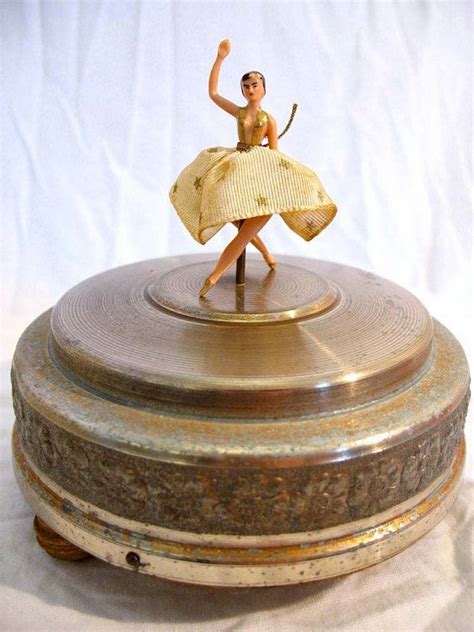 vintage music box with ballerina